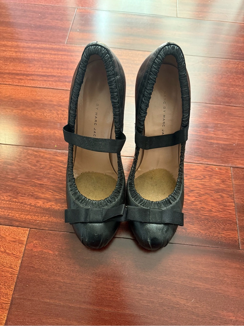 Marc by Marc Jacobs Black Mary Jane Heels with Bow